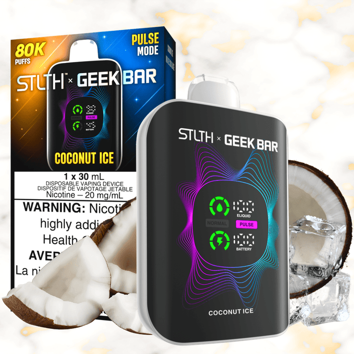 STLTH x Geek Bar 80K Disposable Vape-Coconut Ice 20mg / 80000 Puffs Yorkton Vape SuperStore in Saskatchewan Canada