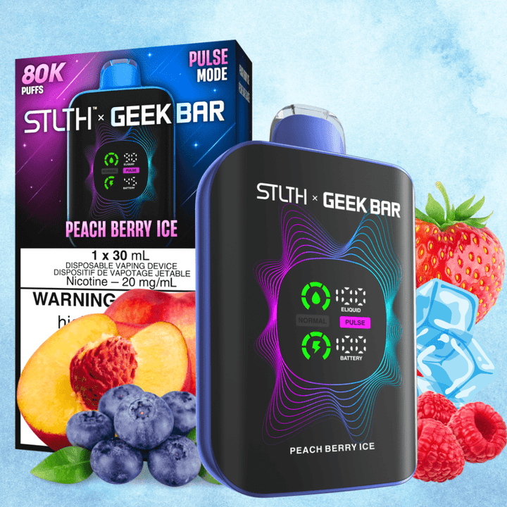STLTH x Geek Bar 80K Disposable Vape-Peach Berry Ice 20mg / 80000 Puffs Yorkton Vape SuperStore in Saskatchewan Canada