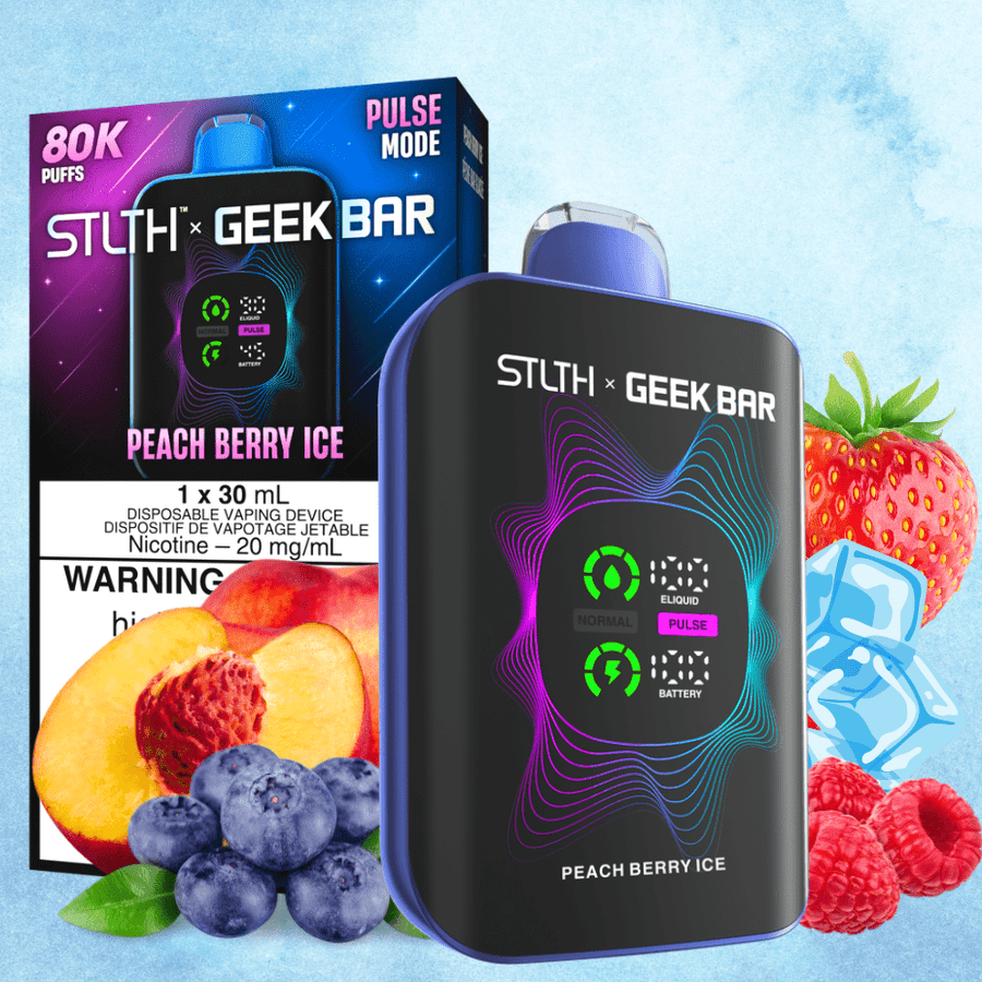 STLTH x Geek Bar 80K Disposable Vape-Peach Berry Ice 20mg / 80000 Puffs Yorkton Vape SuperStore in Saskatchewan Canada