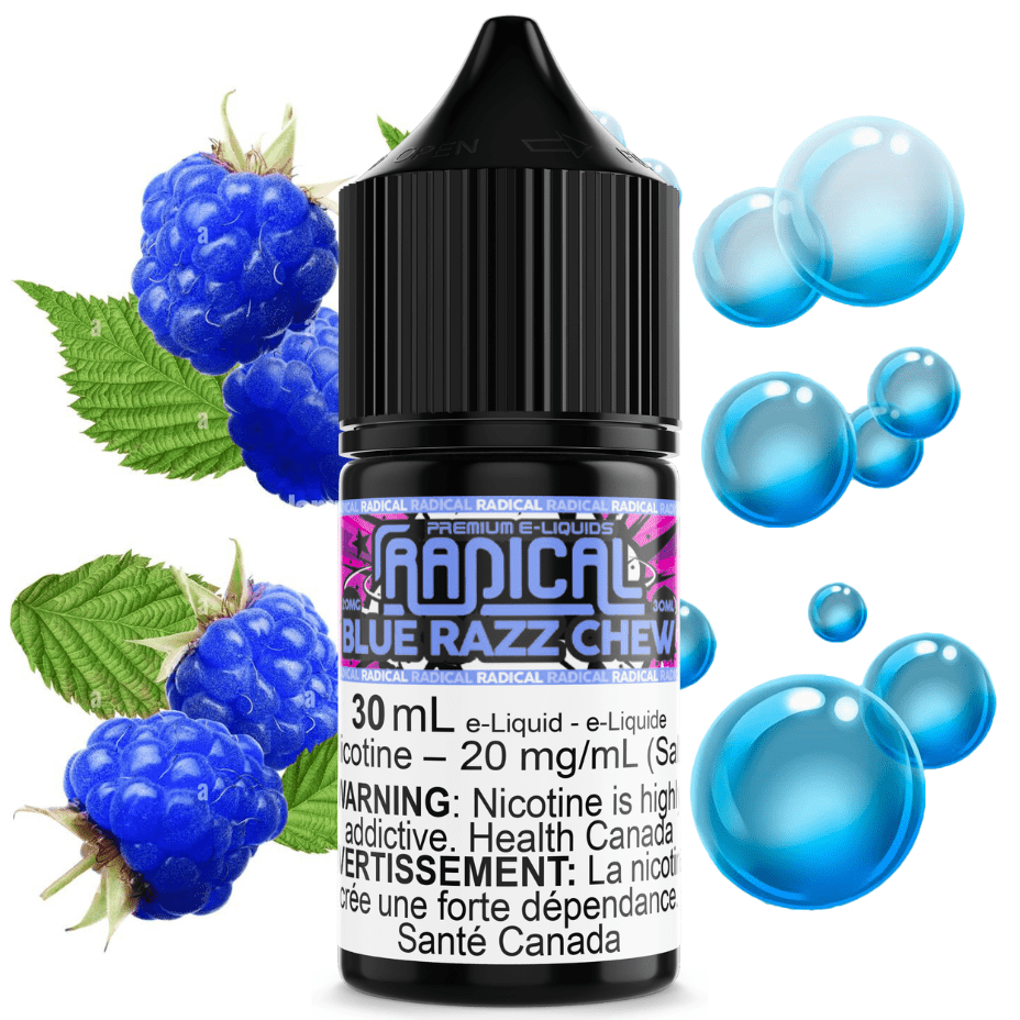 Blue Razz Chew Salt Nic by Radical E-liquid 30ml / 12mg Vape Superstore Yorkton Saskatchewan