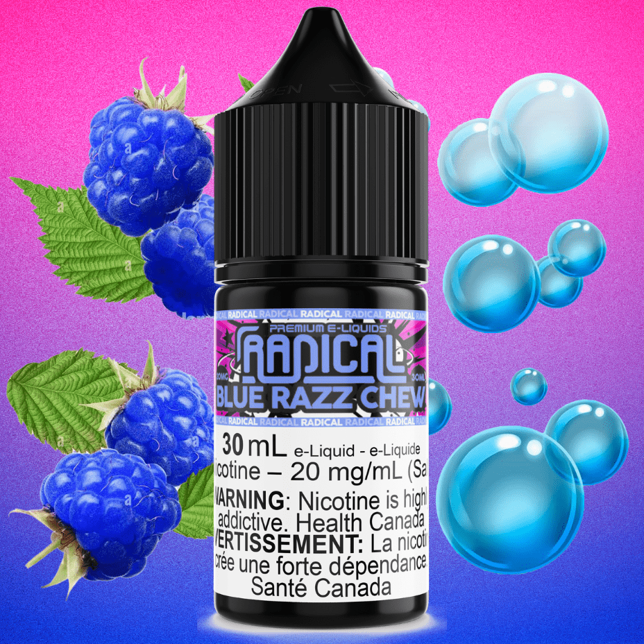 Blue Razz Chew Salt Nic by Radical E-liquid 30ml / Bold 50 Vape Superstore Yorkton Saskatchewan