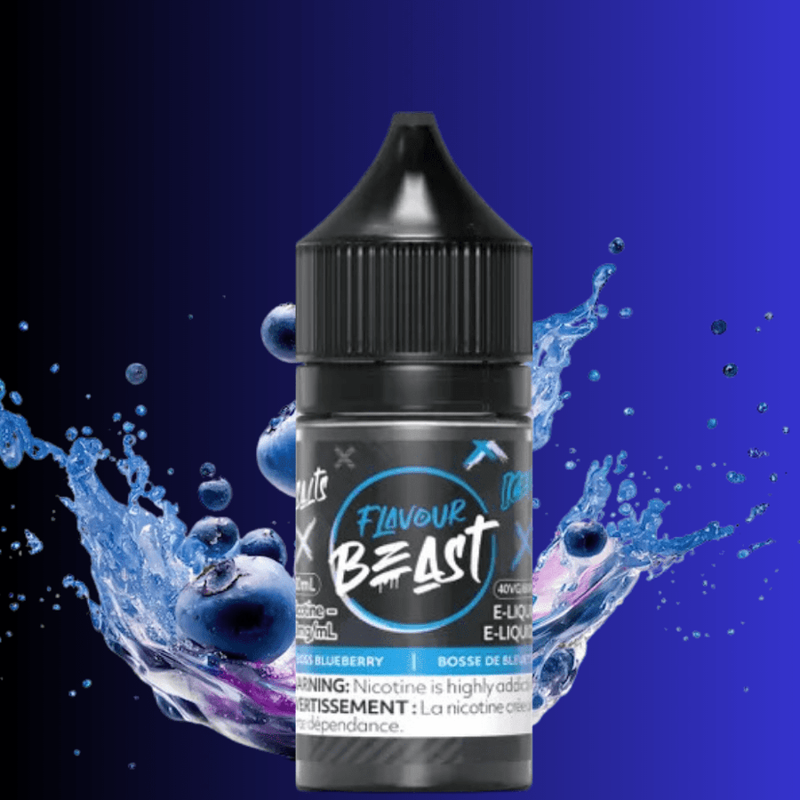 Boss Blueberry Iced Salts by Flavour Beast E-Liquid 30ml / 20mg Vape Superstore Yorkton Saskatchewan
