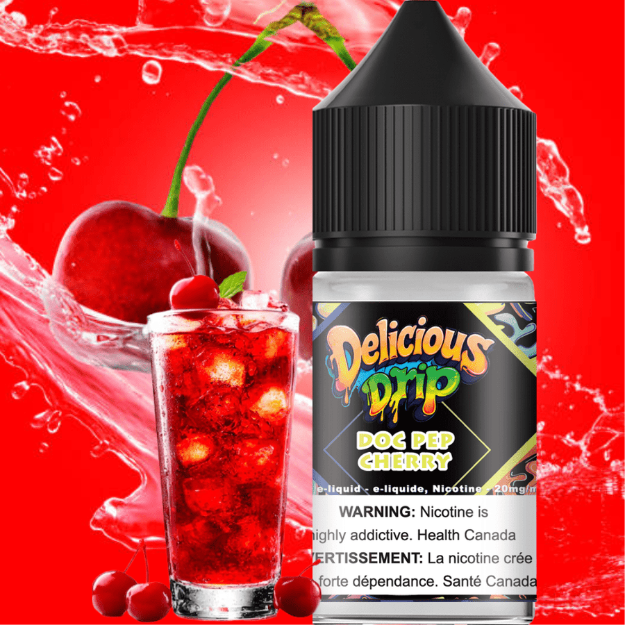 Delicious Drip Salt-Doc Pep Cherry 30ml / 20mg Vape Superstore Yorkton Saskatchewan