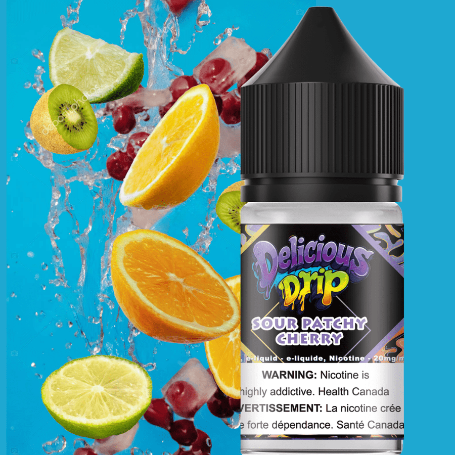 Delicious Drip Salt-Sour Patchy Cherry 30ml / 20mg Vape Superstore Yorkton Saskatchewan