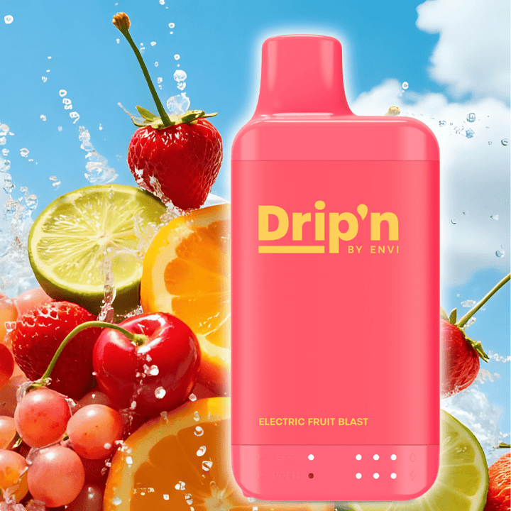 Drip'n by Envi 16K Disposable Vape - Electric Fruit Blast 8mL / 16000 Puffs / 20mg Vape Superstore Yorkton Saskatchewan