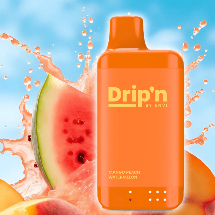 Drip'n by Envi 16K Disposable Vape - Mango Peach Watermelon 8mL / 16000 Puffs / 20mg Vape Superstore Yorkton Saskatchewan