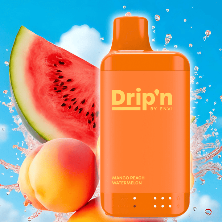 Drip'n by Envi 16K Disposable Vape - Mango Peach Watermelon 8mL / 16000 Puffs / 20mg Vape Superstore Yorkton Saskatchewan