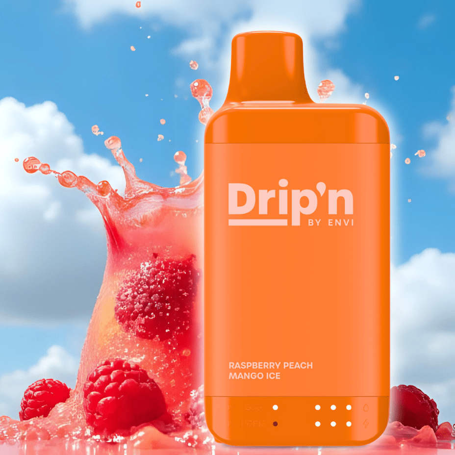 Drip'n by Envi 16K Disposable Vape - Raspberry Peach Mango Ice 8mL / 16000 Puffs / 20mg Vape Superstore Yorkton Saskatchewan