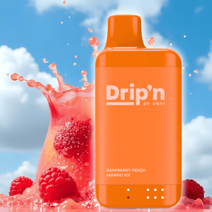 Drip'n by Envi 16K Disposable Vape - Raspberry Peach Mango Ice 8mL / 16000 Puffs / 20mg Vape Superstore Yorkton Saskatchewan
