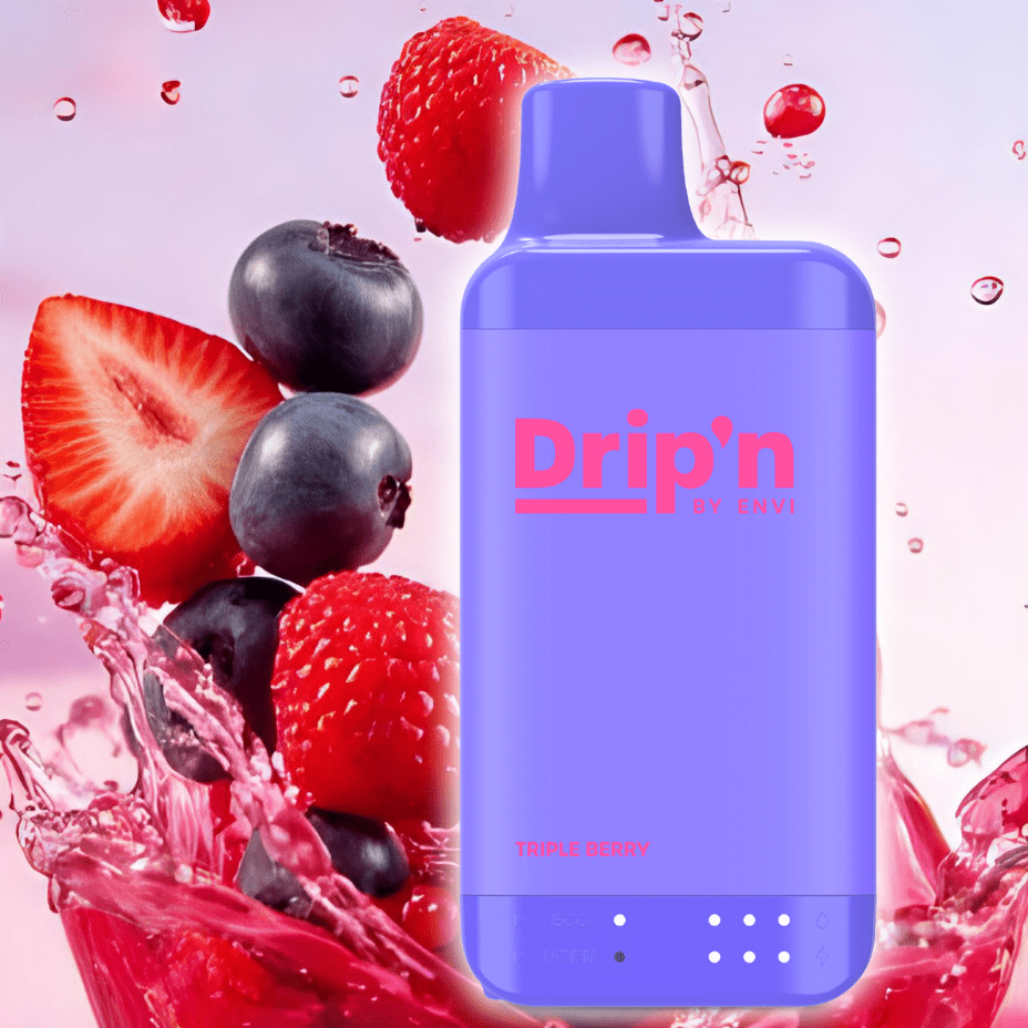 Drip'n by Envi 16K Disposable Vape - Triple Berry 8mL / 16000 Puffs / 20mg Vape Superstore Yorkton Saskatchewan