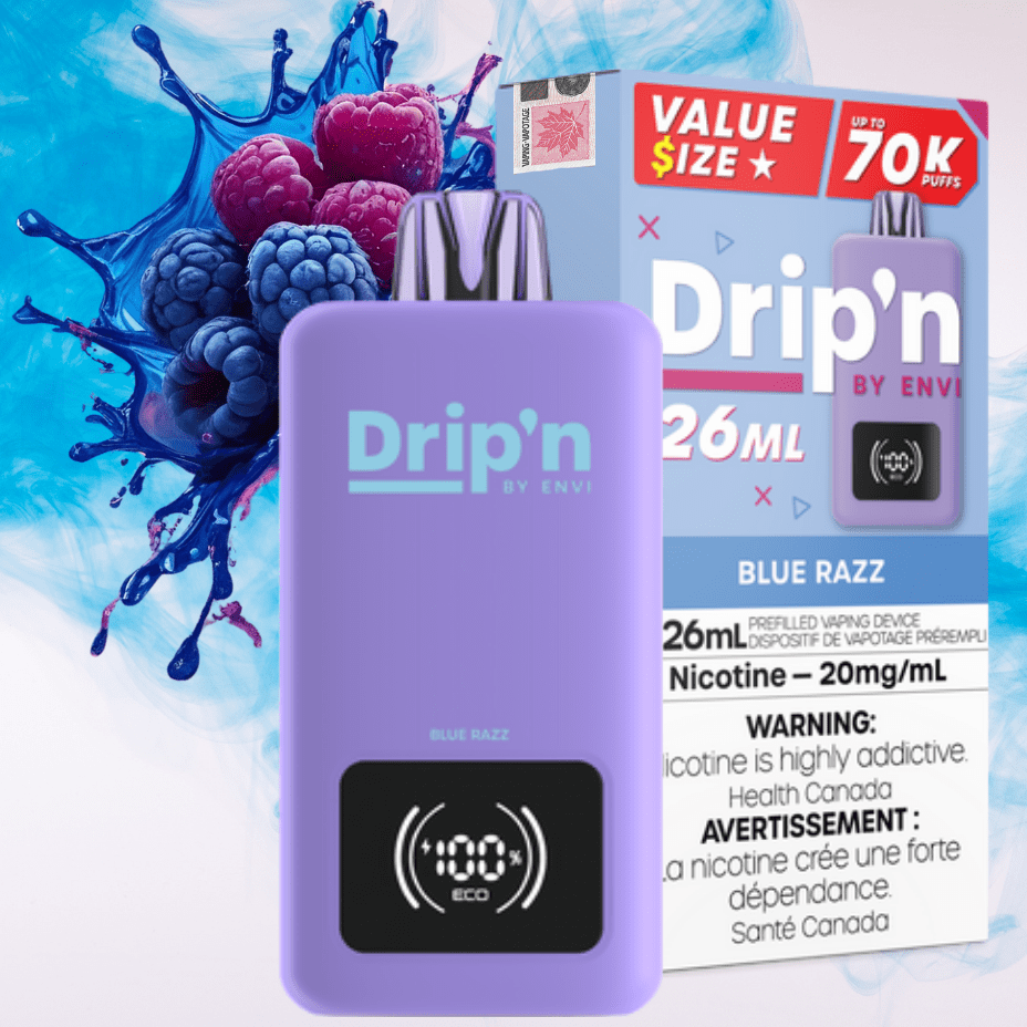 Drip'n by Envi 70K Disposable Vape - Blue Razz Vape Superstore Yorkton Saskatchewan