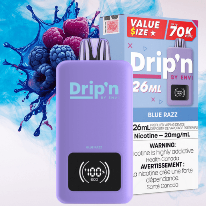 Drip'n by Envi 70K Disposable Vape - Blue Razz Vape Superstore Yorkton Saskatchewan