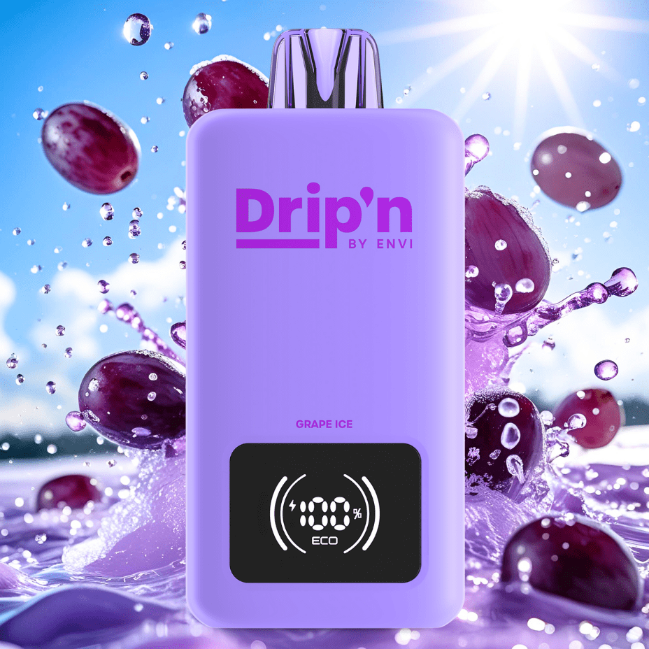 Drip'n by Envi 70K Disposable Vape - Grape Ice 26mL / 70000 Puffs / 20mg Vape Superstore Yorkton Saskatchewan