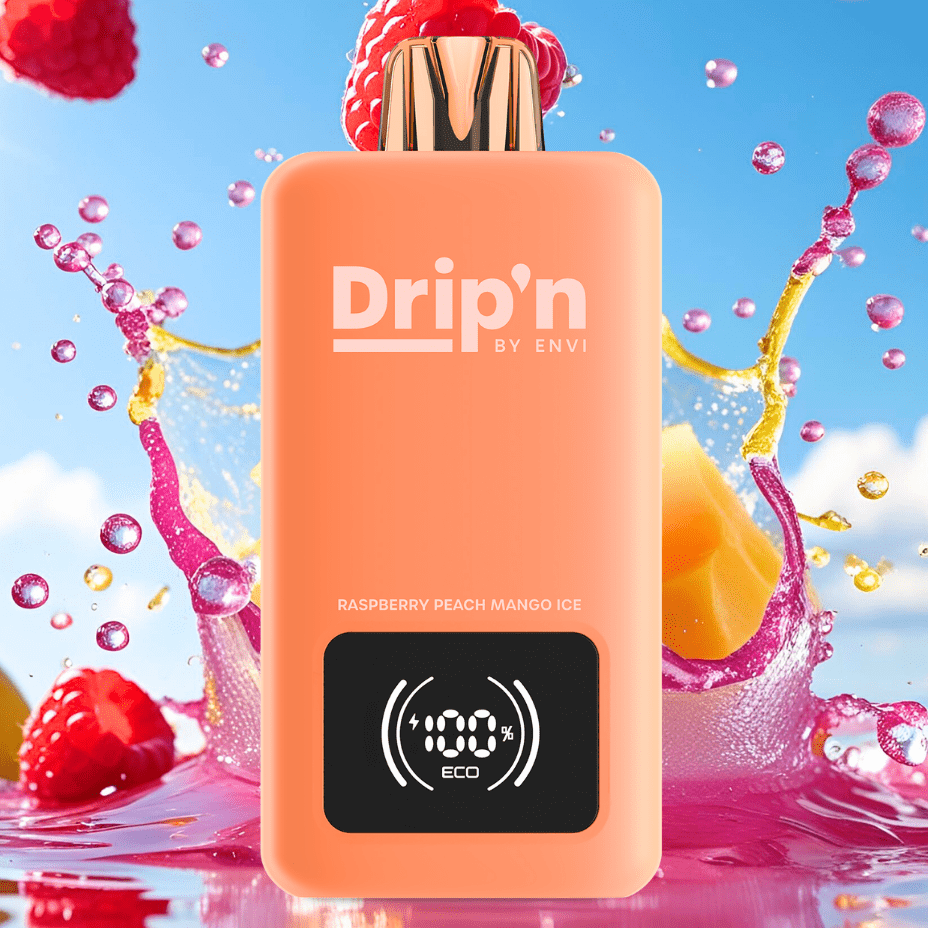 Drip'n by Envi 70K Disposable Vape - Raspberry Peach Mango Ice 26mL / 70000 Puffs / 20mg Vape Superstore Yorkton Saskatchewan