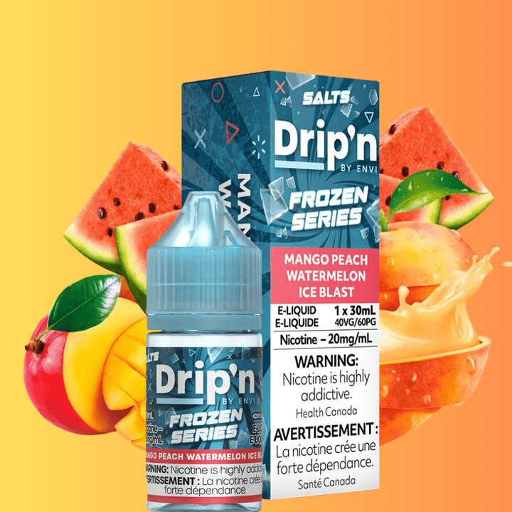 Drip'n by Envi Frozen Salt-Mango Peach Watermelon Ice Blast Vape Superstore Yorkton Saskatchewan