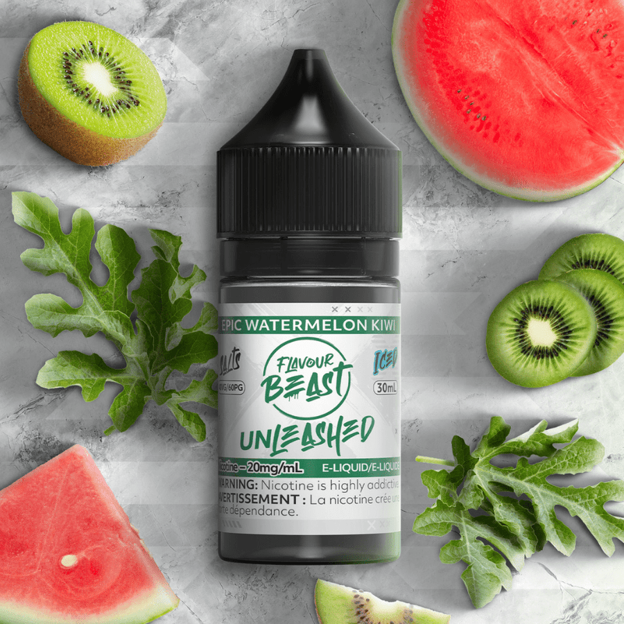 Epic Watermelon Kiwi Salts By Flavour Beast Unleashed E-liquid 30ml / 20mg Vape Superstore Yorkton Saskatchewan