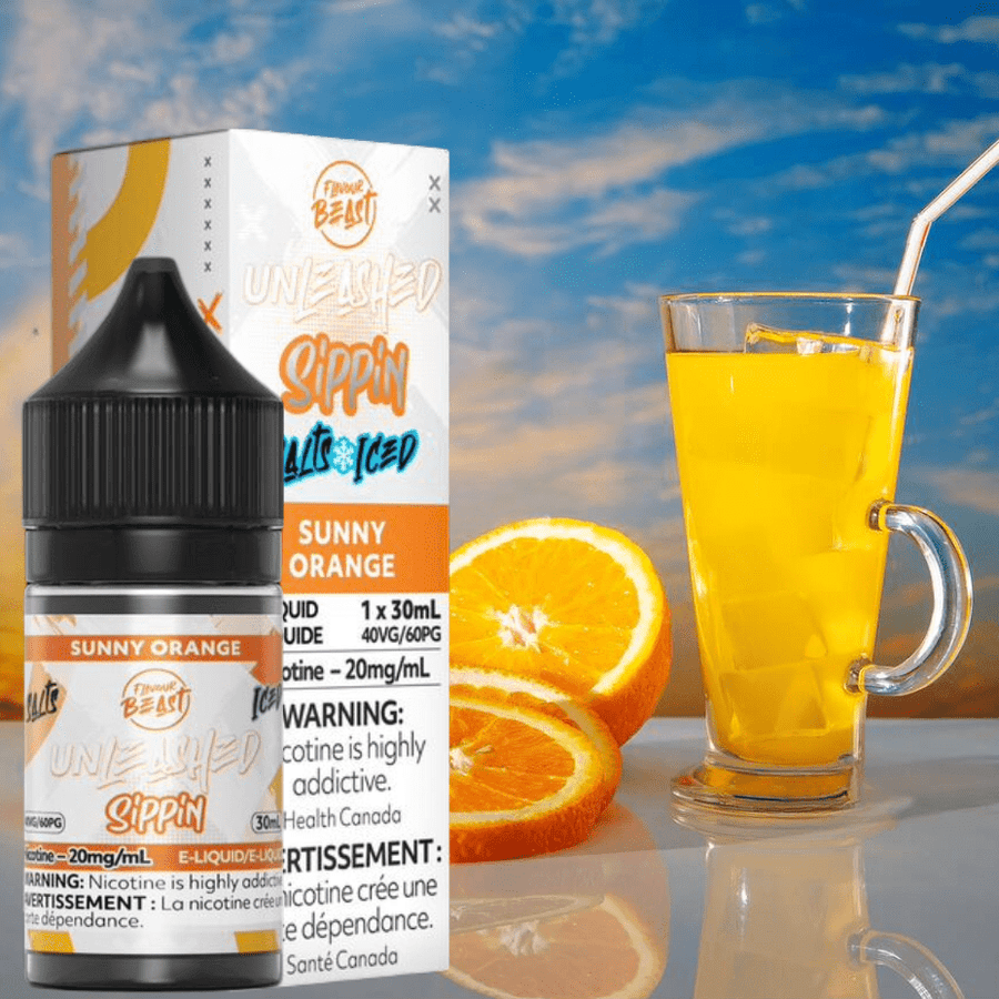 Flavor Beast Unleashed Sippin Salts-Sunny Orange 30ml / 20mg Vape Superstore Yorkton Saskatchewan