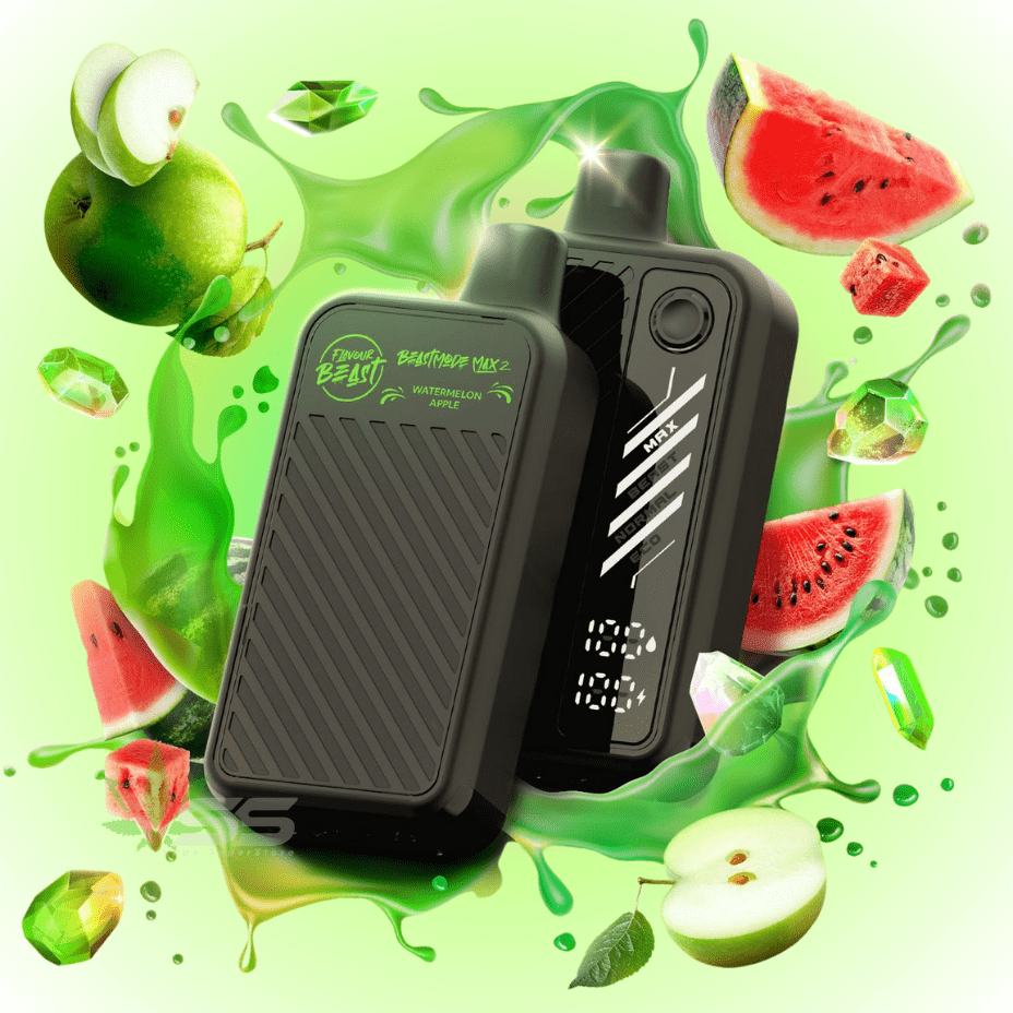 Flavour Beast Max 2 Disposable Vape-Gushin Watermelon Apple 20mg / 50000 Puffs Vape Superstore Yorkton Saskatchewan