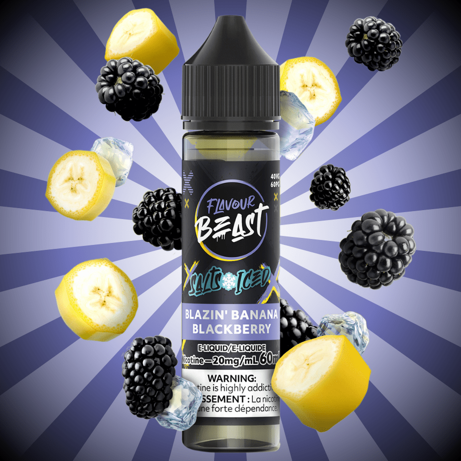 Flavour Beast Salt 60ml-Blazzin Banana Blackberry 60mL / 20mg Vape Superstore Yorkton Saskatchewan