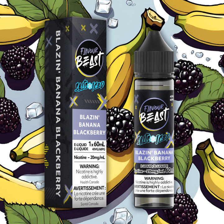 Flavour Beast Salt 60ml-Blazzin Banana Blackberry 60mL / 20mg Vape Superstore Yorkton Saskatchewan