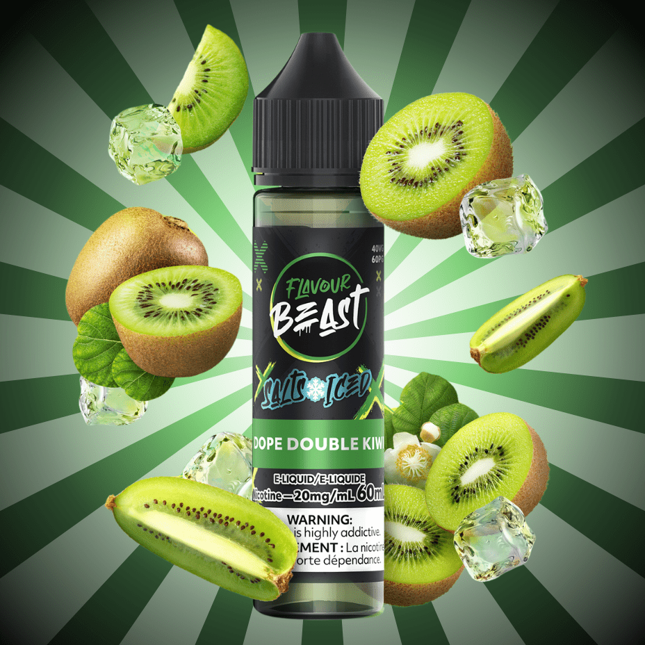 Flavour Beast Salt 60ml-Dope Double Kiwi 60mL / 20mg Vape Superstore Yorkton Saskatchewan