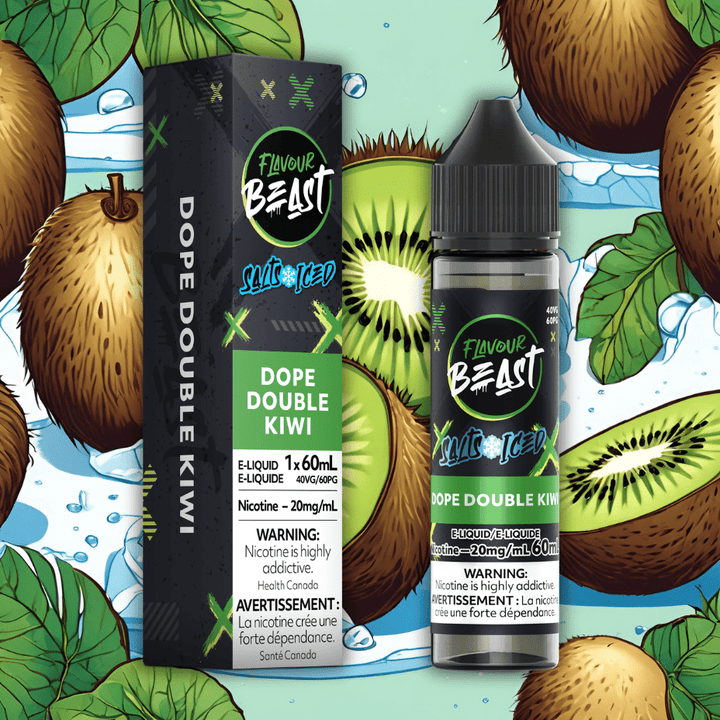 Flavour Beast Salt 60ml-Dope Double Kiwi 60mL / 20mg Vape Superstore Yorkton Saskatchewan