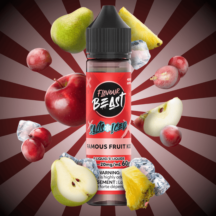 Flavour Beast Salt 60ml-Famous Fruit KO Iced 60mL / 20mg Vape Superstore Yorkton Saskatchewan