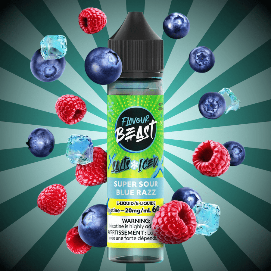 Flavour Beast Salt 60ml-Super Sour Blue Razz 60mL / 20mg Vape Superstore Yorkton Saskatchewan