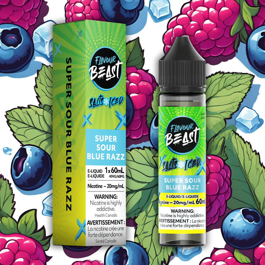 Flavour Beast Salt 60ml-Super Sour Blue Razz 60mL / 20mg Vape Superstore Yorkton Saskatchewan