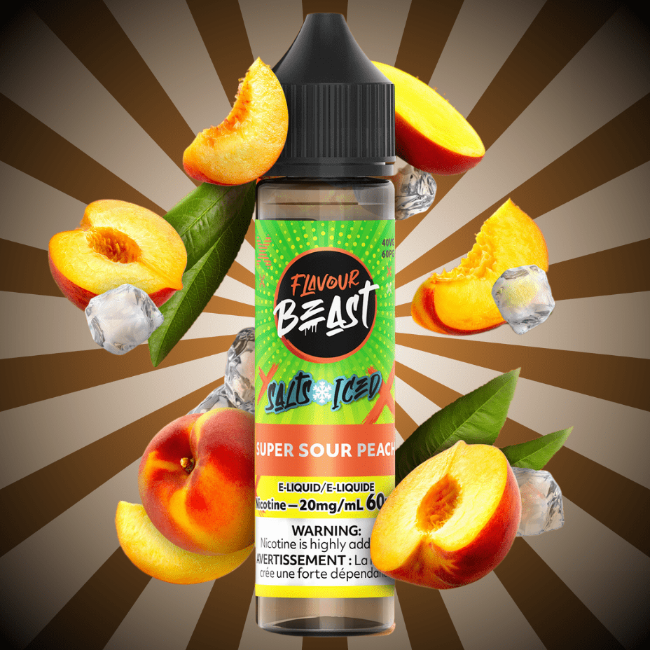 Flavour Beast Salt 60ml-Super Sour Peach 60mL / 20mg Vape Superstore Yorkton Saskatchewan