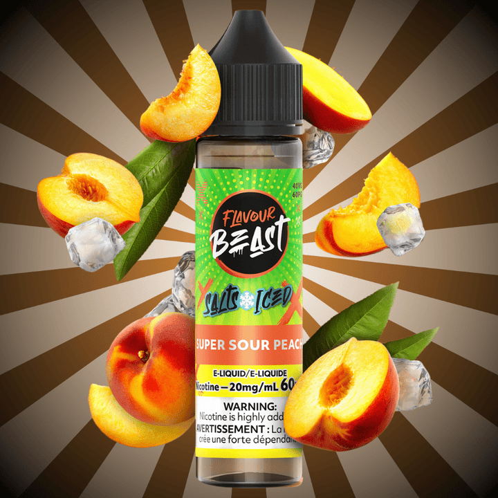 Flavour Beast Salt 60ml-Super Sour Peach 60mL / 20mg Vape Superstore Yorkton Saskatchewan