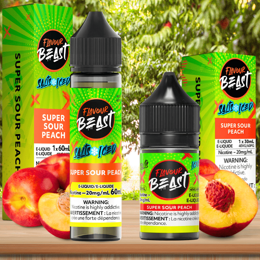 Flavour Beast Salt 60ml-Super Sour Peach 60mL / 20mg Vape Superstore Yorkton Saskatchewan