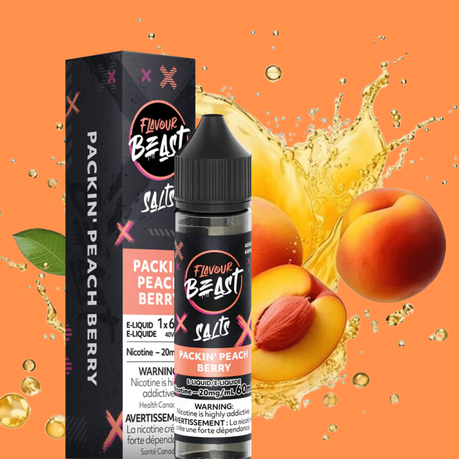 Flavour Beast Salt-Packin' Peach Berry-60ml 60ml / 20mg Vape Superstore Yorkton Saskatchewan