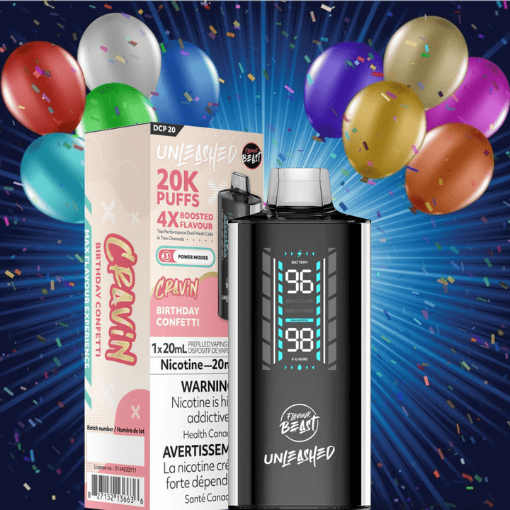 Flavour Beast Unleashed DCP 20K Disposable Vape - Birthday Confetti Vape Superstore Yorkton Saskatchewan