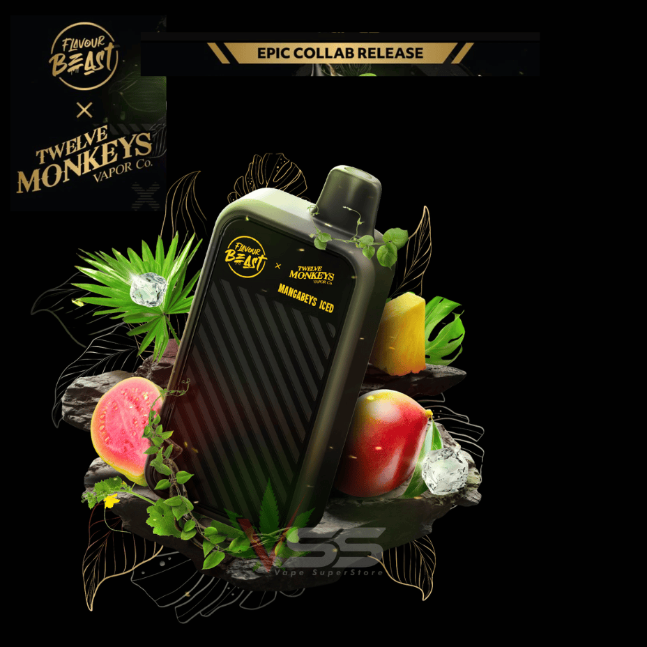 Flavour Beast X 12 Monkeys Beast Mode Max 2 50K Disposable-Mangabeys Iced Vape Superstore Yorkton Saskatchewan
