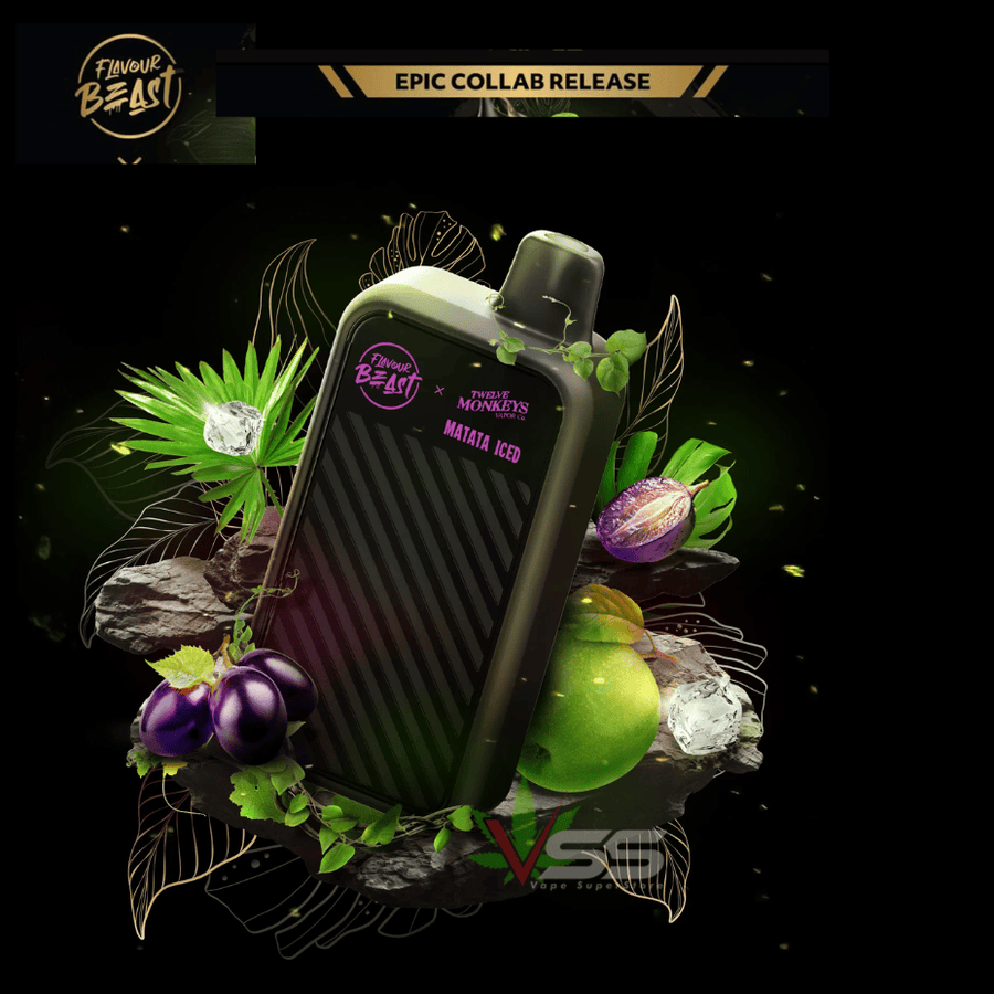 Flavour Beast X 12 Monkeys Beast Mode Max 2 50K Disposable-Matata Iced Vape Superstore Yorkton Saskatchewan