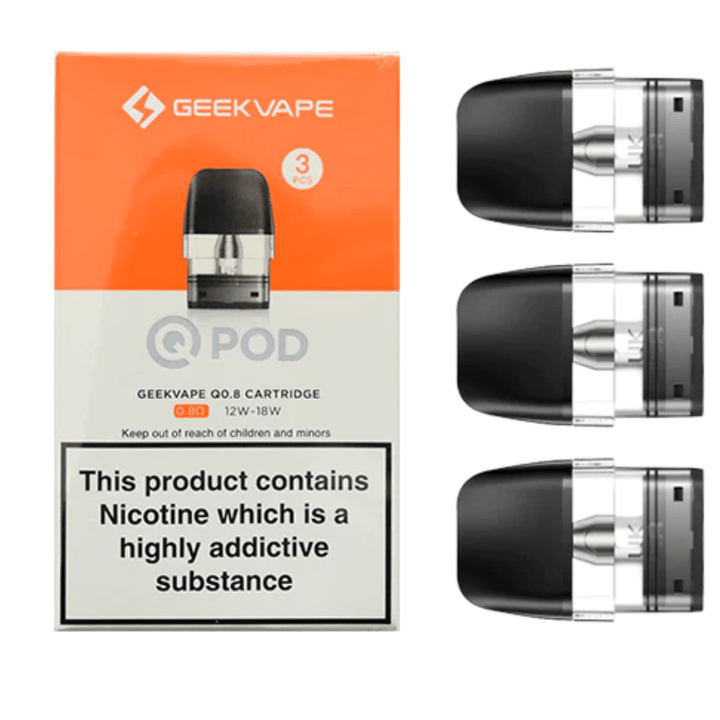 Geekvape Q Replacement Pods-3/pkg 3/pkg / 0.8 ohm Vape Superstore Yorkton Saskatchewan