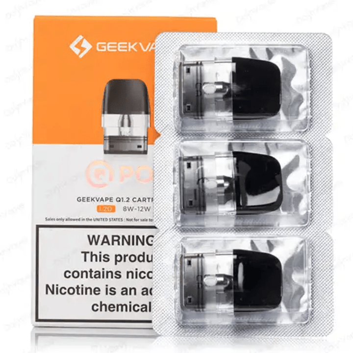 Geekvape Q Replacement Pods-3/pkg 3/pkg / 1.2 ohm Vape Superstore Yorkton Saskatchewan