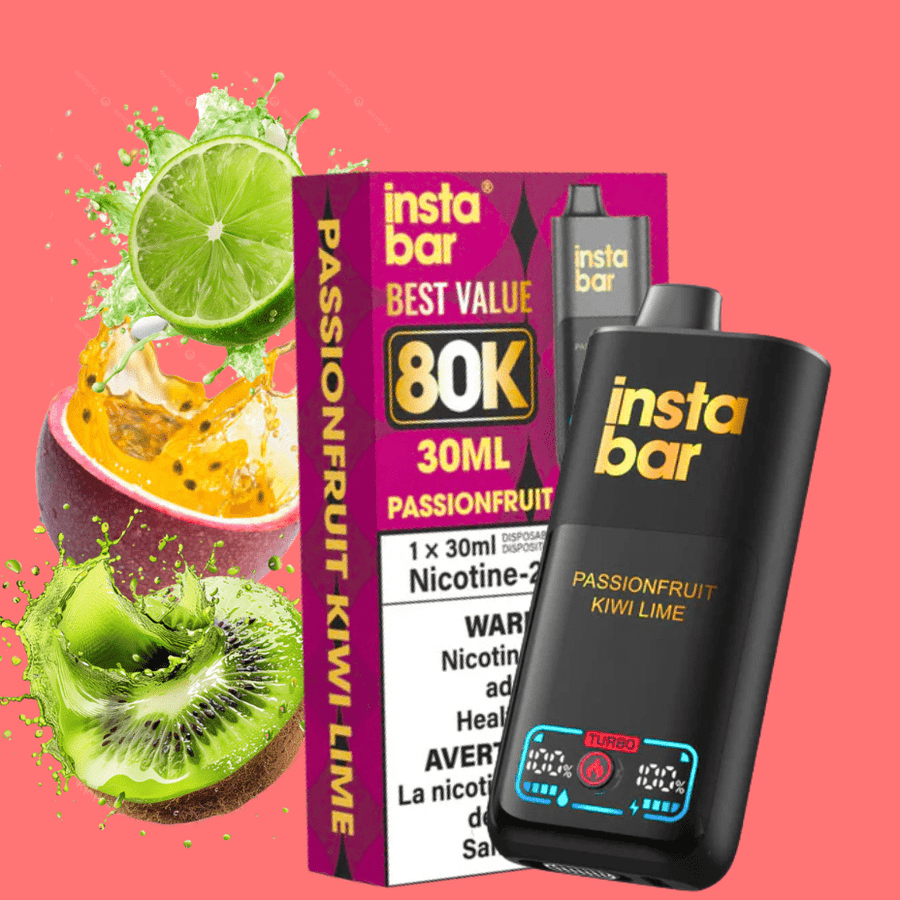 Insta Bar 80K Disposable Vape-Passionfruit Kiwi Lime Vape Superstore Yorkton Saskatchewan