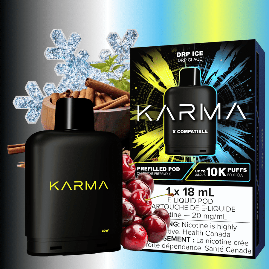 Karma 10K Pods-DRP Ice Vape Superstore Yorkton Saskatchewan