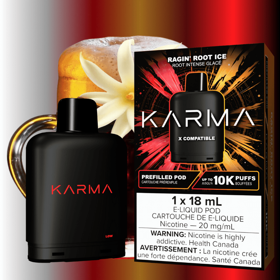 Karma 10K Pods-Ragin Root Ice Vape Superstore Yorkton Saskatchewan