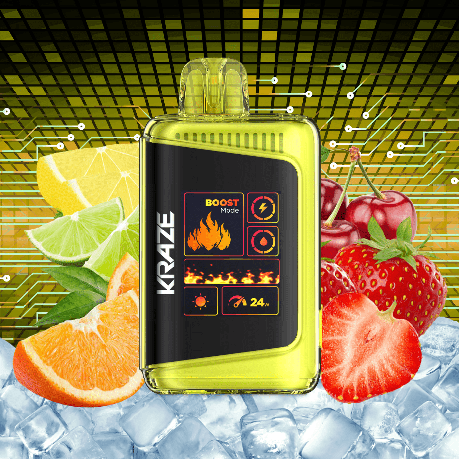 Kraze HD Mega 20k Disposable Vape - Fruit Flash Ice 20000 Puffs / 20mg Vape Superstore Yorkton Saskatchewan