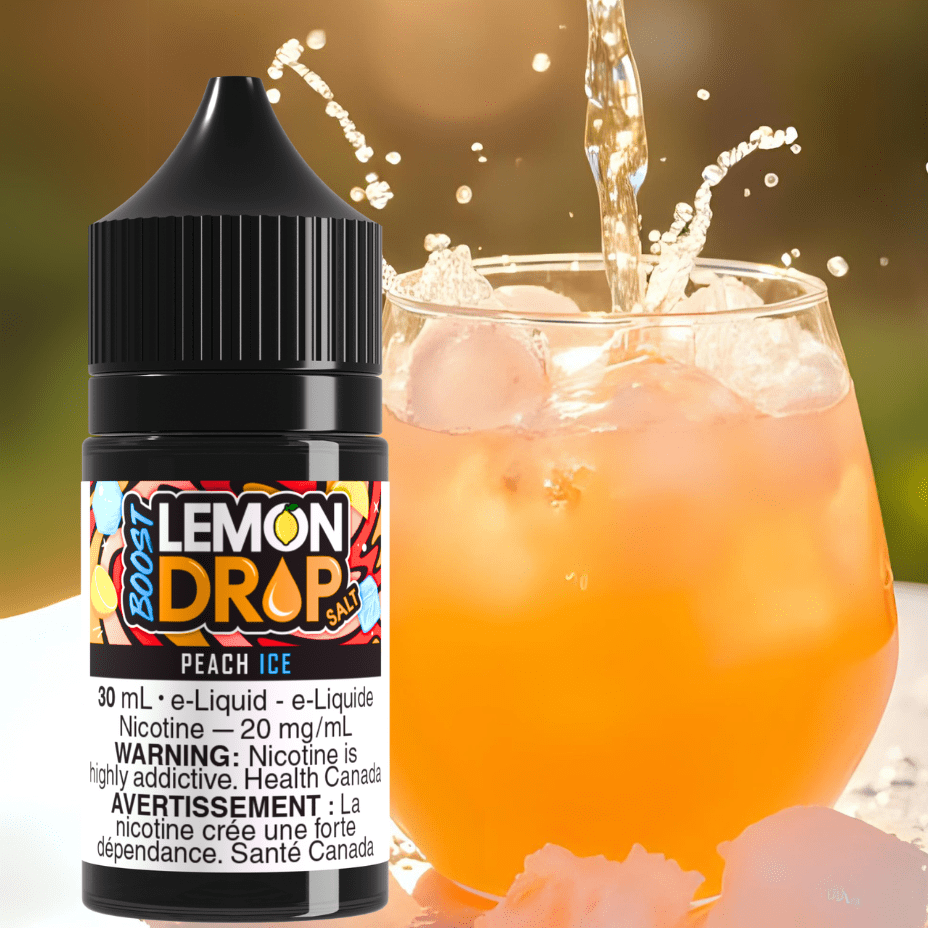 Lemon Drop Boost Salt - Peach Ice Vape Superstore Yorkton Saskatchewan