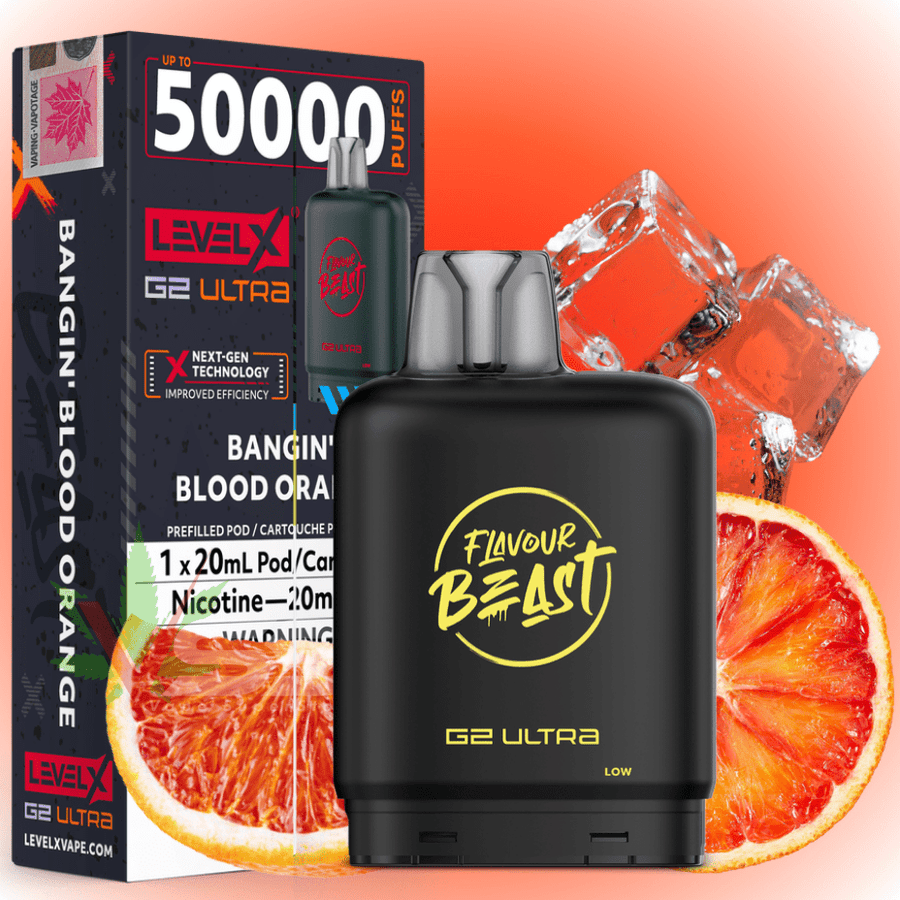 Level X G2 Ultra Flavour Beast Pod 50k-Bangin' Blood Orange Vape Superstore Yorkton Saskatchewan