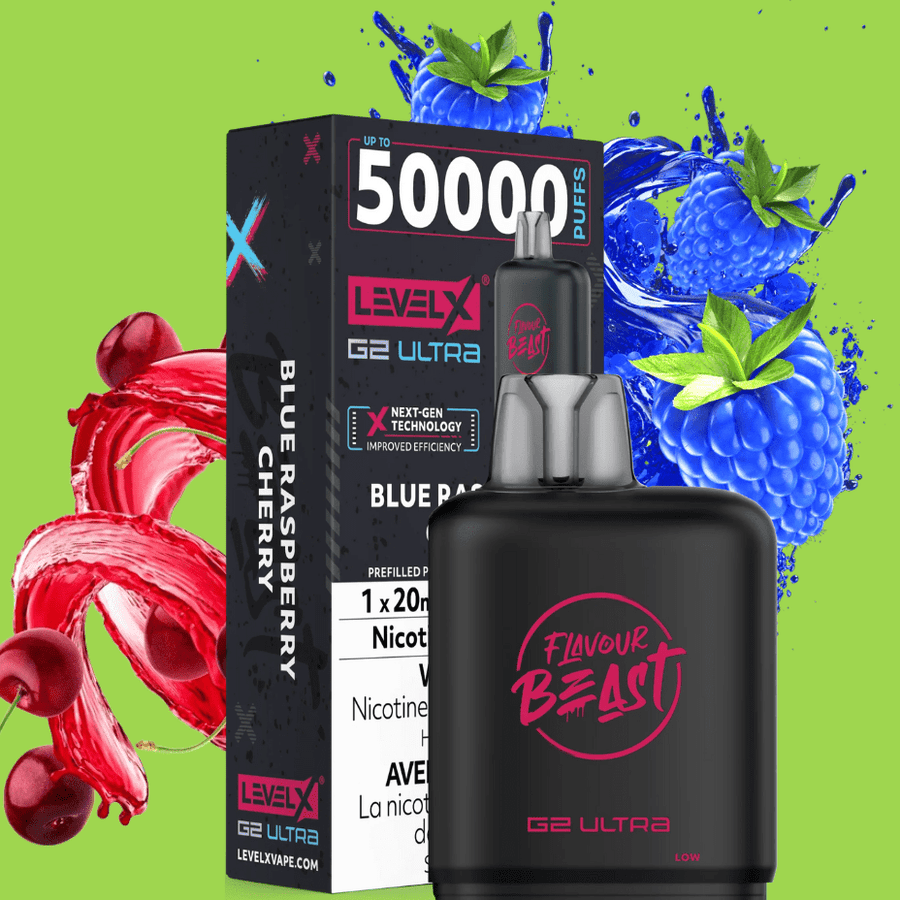 Level X G2 Ultra Flavour Beast Pod 50k-Blue Raspberry Cherry Vape Superstore Yorkton Saskatchewan