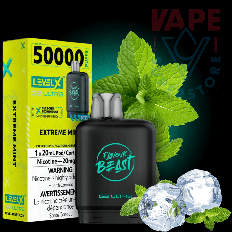 Level X G2 Ultra Flavour Beast Pod 50k-Extreme Mint Vape Superstore Yorkton Saskatchewan