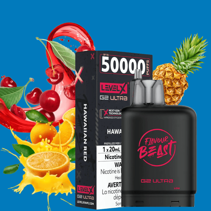 Level X G2 Ultra Flavour Beast Pod 50k-Hawaiian Red Vape Superstore Yorkton Saskatchewan