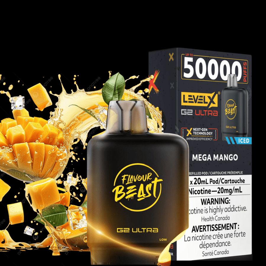 Level X G2 Ultra Flavour Beast Pod 50k-Mega Mango Iced Vape Superstore Yorkton Saskatchewan
