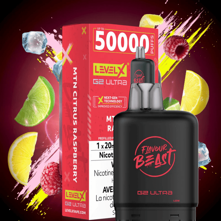 Level X G2 Ultra Flavour Beast Pod 50k-Mtn Citrus Raspberry Iced Vape Superstore Yorkton Saskatchewan