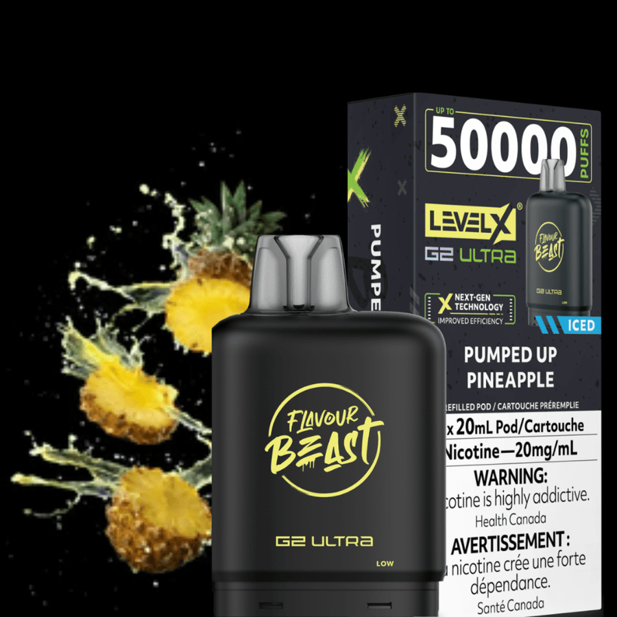 Level X G2 Ultra Flavour Beast Pod 50k-Pumped Up Pineapple Iced Vape Superstore Yorkton Saskatchewan
